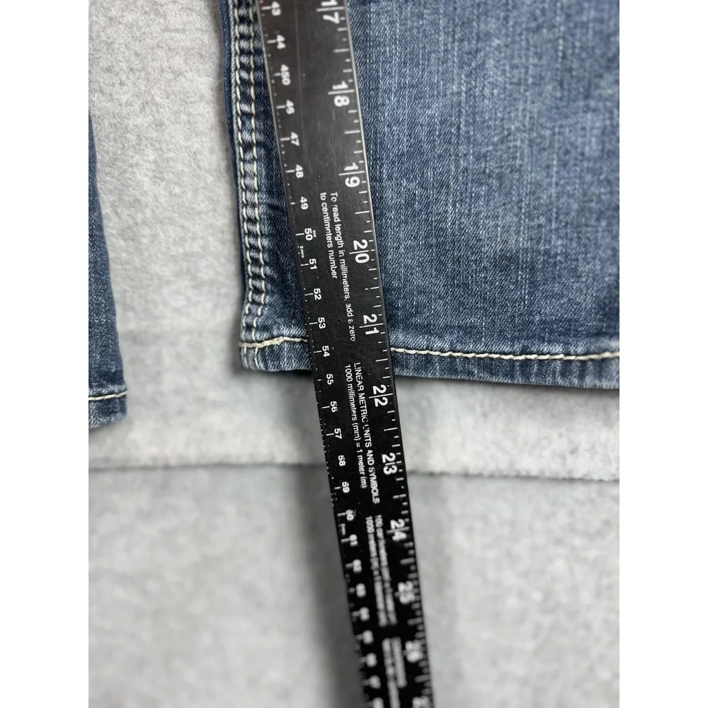 Silver Jeans Suki Capri Womens 32 Denim Super Stretch Mid Rise Embroidered Pants